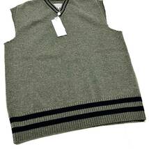 S 新品 メゾンマルジェラ Vネック オーバーサイズ ニット ベスト セーター ダメージ 加工 OVERSIZED KNIT VEST メンズ ニットベスト_画像5