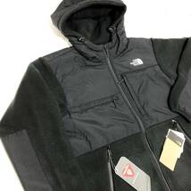 XL 新品 ノースフェイス フリース パーカ デナリフーディ ブラック 黒 Denali Hoodie フーディ ジップアップ スクエア ロゴ ワッペン 刺繍_画像4