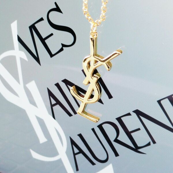 イヴサンローラン Yves Saint Laurent ロゴ ネックレス