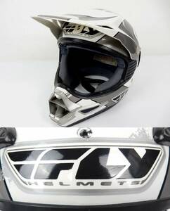 【FLY】FLY RACING フライ レーシング オフロード ヘルメット DOT XXLサイズ ダメージ有 中古JUNK！ 一切返品不可 カスタムベース用に！