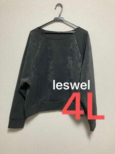 leswel スゥエード調ラグラントップス　4L