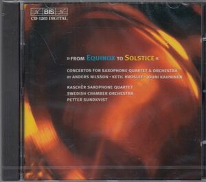 [CD/Bis]A.ニルソン(1954-):合奏協奏曲(1995)他/ラシェル・サクソフォン四重奏団&P.スンドクヴィスト&スウェーデン室内管弦楽団
