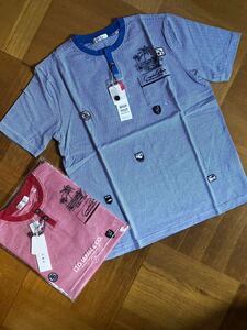 capri　カプリ　ボーダーTシャツ　未使用　2点　サイズ46(Mサイズ相当)　ワッペンシャツ　ポケットTシャツ