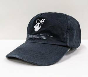 OFF-WHITE/オフホワイト/HAND OFF BASEBALL CAP/キャップ/VIRGIL ABLOH/ユーズド加工/刺繍デザイン/ベルクロテープサイズ調節