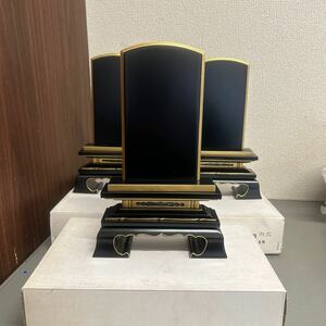  Buddhist altar fittings memorial tablet spring day width wide ... number 3 piece set family Buddhist altar height approximately 25.5cm