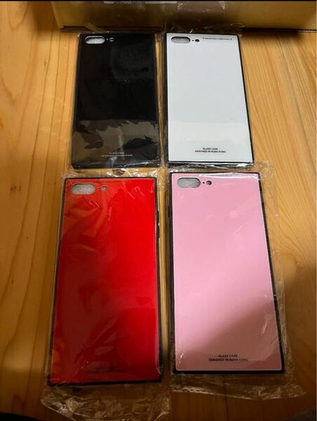 2個セット　iphone7/8plus 強化ガラスコーティング スクエア