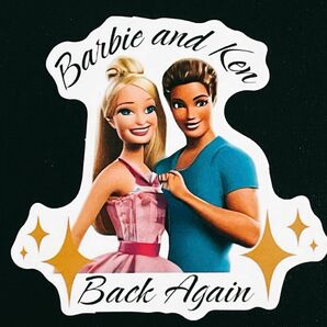 【新品　未使用】Barbie バービー　防水ステッカー　シール　ケン　カップル　