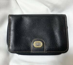 dunhill key case leather black Gold 6 ream key inserting key holder card inserting 