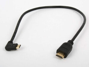 右向きL型 90度 ミニHDMIオス to HDMIオス変換ケーブル/50センチ ZA-22990