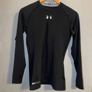 UNDER ARMOR アンダーアーマー コンプレッション 長袖 黒 ブラック メンズ MDサイズ クルーネック ヒートギア