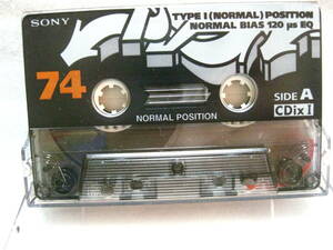  used . used cassette tape SONY CDix1 Type1 normal 74 minute 1 pcs nail equipped No501 slim case 