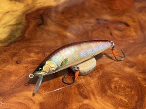 T.C.G Handmade Lures 55s No.10 ハンドメイドミノー アワビ貼り ハンドメイドルアー