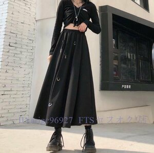 A5412* new goods autumn dressing up designer's collection deformation skirt asimeto Lee gothic piece .. black waist rubber V series steam punk 