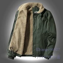 A0949☆新品アメリカN1 冬服ミリタリージャケット メンズ おしゃれ フライトジャケット防寒 コート 中綿入り ジャンパー 3XL ネイビー_画像4