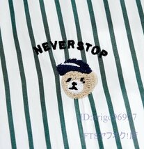 A2336☆新品半袖シャツ メンズ Tシャツ ボーダー総柄 夏 サマー 半袖シャツ 心地良しＭ～3ＸＬ 緑_画像6