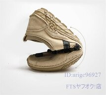 T714☆新品ドライビングシューズ カジュアル スニーカー メンズ スリッポン 軽量紳士靴 色/サイズ選択可 グレー 26.5cm_画像6