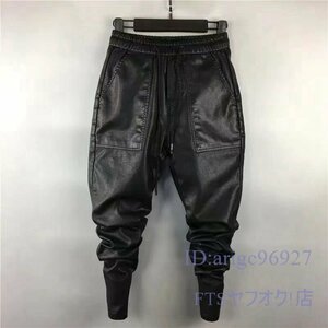 A2508☆新品人気レザーパンツ メンズ 革パンツ ライダースパンツ モーターパンツ バイクパンツ ロングパンツ 防風 防寒 防水ｗ28～ｗ42