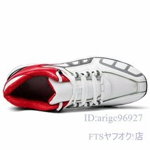 S849☆新品メンズゴルフシューズスニーカー革靴ランニングシューズスパイク靴スポーツシューズ防滑耐磨通気ブラック24.5～27.5cm_画像7