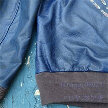 V463☆新品A2 フライトジャケット メンズ ジャケットユーズド加工 カウハイド 牛革 革ジャン S～5XL_画像8