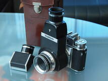 美品 希少 VOIGTLANDER フォクトレンダー ミラーBOX+TELOMAR 100mmF5.5 テロマー プロミネント用 交換ファインダー・革ケース付 現状品_画像10