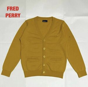 【人気】FRED PERRY　フレッドペリー　カーディガン　月桂樹ロゴ　刺繍ロゴ　ウール　ユニセックス　ワンポイント　個性的　F3116