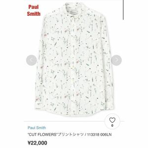 [ популярный ]Paul Smith Paul Smith *CUT FLOWERS~ принт рубашка общий рисунок рубашка золотой кнопка срезанные цветы шт .. обычная цена 22,000 иен 113308 006LN