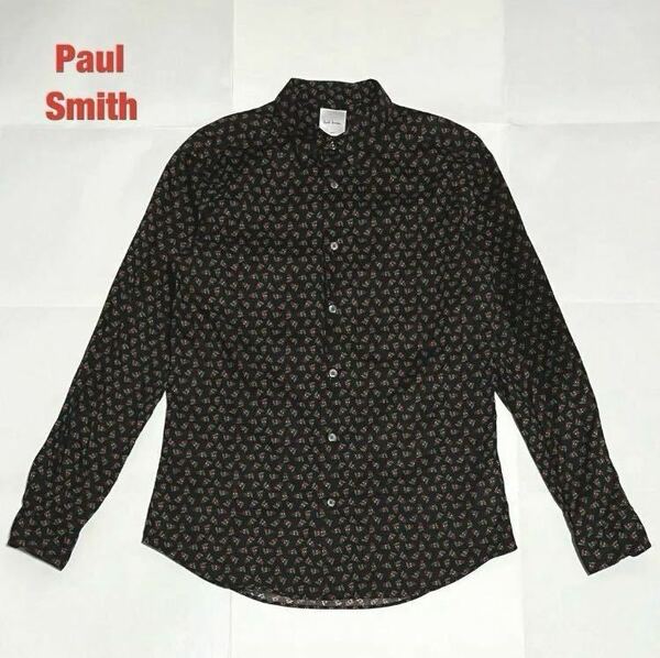 【人気】Paul Smith　ポールスミス　STRAWBERRY-SKULL PRINT SHIRT　総柄シャツ　ストロベリースカル　個性的　定価22,000円　173316 006L