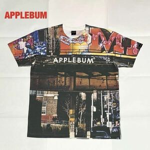 【美品】APPLEBUM　アップルバム　All City T-Shirt　総柄Tシャツ　オーバーサイズ　ブランドロゴ　クルーネック　個性的　HS1811112