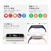 2024 スマートウォッチ 血圧 体温測定 血中酸素 日本製センサー 心拍数 歩数計 睡眠検測 運動記録 着信通知 IP67防水 運動記録 日本語対応_画像3