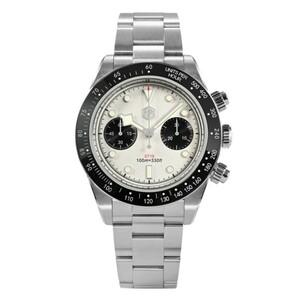 新品 手巻き SanMartin クロノグラフ ホワイト 白 メンズ腕時計 機械式 シーガル ST1901 サンマーティン 中華ヴィーナス 高級の画像1
