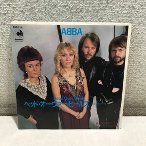 T13▲ EP レコード　ABBA Head Over Heels ヘッドオーヴァーヒールズ(誘惑のタンゴ) /ラヴ・オン・ミー　美盤　▲240214
