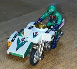 ポピー 秘密戦隊ゴレンジャー サイドカー バイク 緑レンジャー のみ 割れ 欠落部品あり