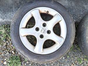 PEUGEOT 306 純正 ボルト付 15×6J 108-4H+19 65.1Φ 中古アルミホイール 4本 プジョー 1007 206 306 