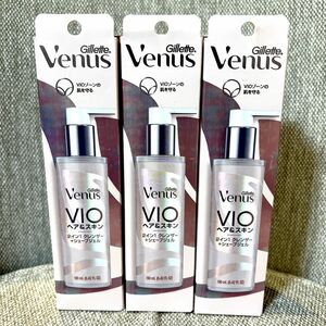 ジレット Venus ビーナス ヴィーナス VIOヘア＆スキン 2 イン1 クレンザー+シェーブジェル 190ml 3本セット