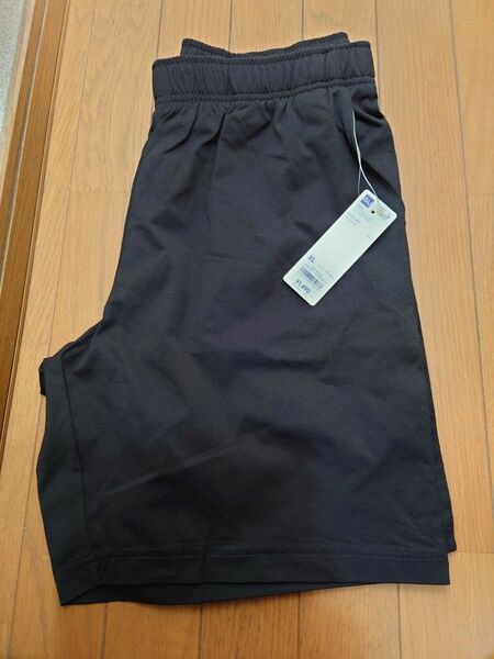 新品 GU MEN ドライストレッチハーフパンツGA サイズXL 92~100cm BLACK