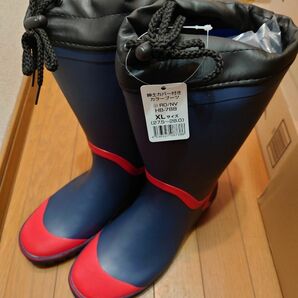 新品 ZiPLOA 紳士カバー付きカラーブーツ(長靴)XL27.5~28cm レッド/ネイビー
