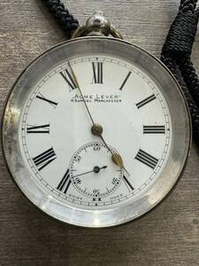 H.SAMUEL MANCHESTER 銀無垢STERLING 鍵巻き イギリス懐中時計