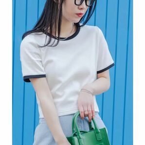 WEGO 半袖　リブショートTシャツ レディース 春 ホワイト　M ウィゴー