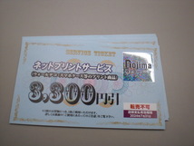 ノジマ ネットプリントサービス3300円引券1枚　数量2_画像1