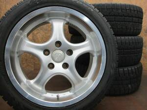 ★深リム KOSEI PITTORESQUE + 深溝スタッドレス TOYO GARIT GIZ 225/45R17 4本セット[ノア ヴォクシー リーフ セレナ ステップワゴン]