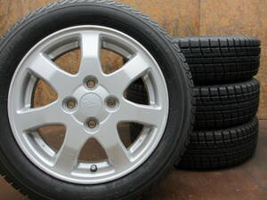 ★ダイハツ純正アルミホイール + 深溝スタッドレス YOKOHAMA iceGUARD 155/65R14 4本セット[タント ムーヴキャンバス アトレー ダイハツ軽]