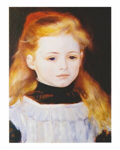 絵画 名画 複製画 額縁付(MJ108N-G) ピエール・オーギュスト・ルノワール 「白いエプロンの少女」 F3号 世界の名画シリーズ プリハード