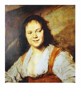 Art hand Auction Reproducción de obra maestra de pintura con marco (MJ108N-G) Frans Hals Gypsy Woman Tamaño F10 World Masterpiece Series Pre-Duro, obra de arte, cuadro, otros