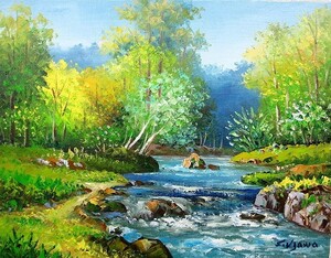 Art hand Auction Oil painting, Western painting (can be delivered with oil painting frame) F10 Oirase Stream Hazawa Shimizu, Painting, Oil painting, Nature, Landscape painting