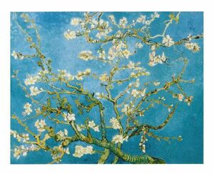 Art hand Auction 絵画 名画 複製画 額縁付(MJ108N-G) ヴィンセント･ヴァン･ゴッホ ｢花咲くアーモンドの枝｣ P8号 世界の名画シリーズ プリハード, 美術品, 絵画, その他