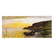 絵画 名画 複製画 額縁付(MJ108N-G) クロード・モネ 「サン・タドレスの海岸」 P20特寸号 世界の名画シリーズ プリハード_画像1