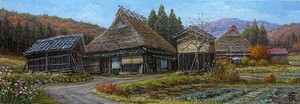 Art hand Auction 油画, 西洋画(可配油画框送货)WF3 晚秋, 猿渡和音 (Kazune Saruwatari) 的《京都美山 3》, 绘画, 油画, 自然, 山水画