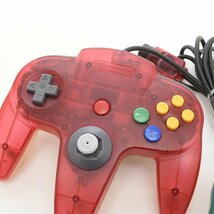 ▽489370 Nintendo ニンテンドー64 コントローラブロス 2個 NUS-005 クリアブルー クリアレッド 任天堂 レアカラー_画像3