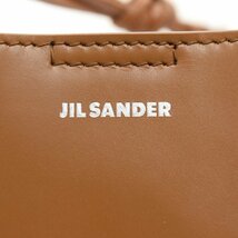 □504454 JIL SANDER ジルサンダー ポシェット ミニショルダーバッグ Tangle タングル エンボスロゴ スモール カーフレザー ブラウン_画像5