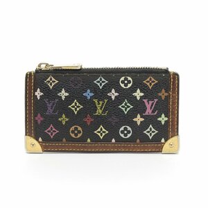 □504397 LOUIS VUITTON ルイヴィトン キーリング付きコインケース モノグラムマルチ ポシェットクレ M92654 レディース ノワール ブラック